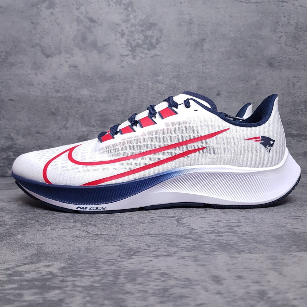 NIKE Zoom Pegasus 37‎ New England Patriots Running Shoes Mens 12 White Red